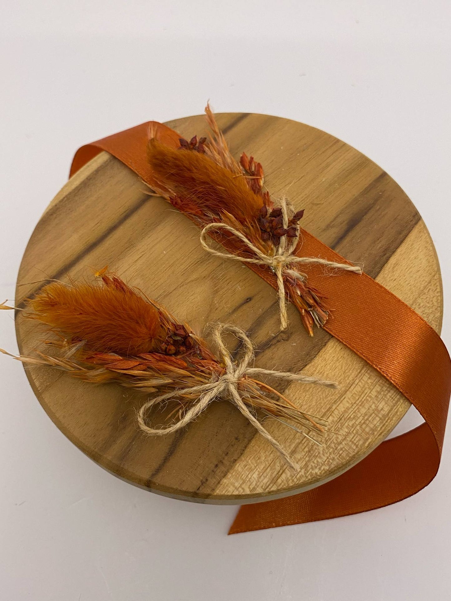 Boutonnière/bracelet de fleurs séchées